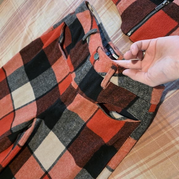 AFRM Plaid Halter Jumpsuit in Red and Black - Picture 15 of 16